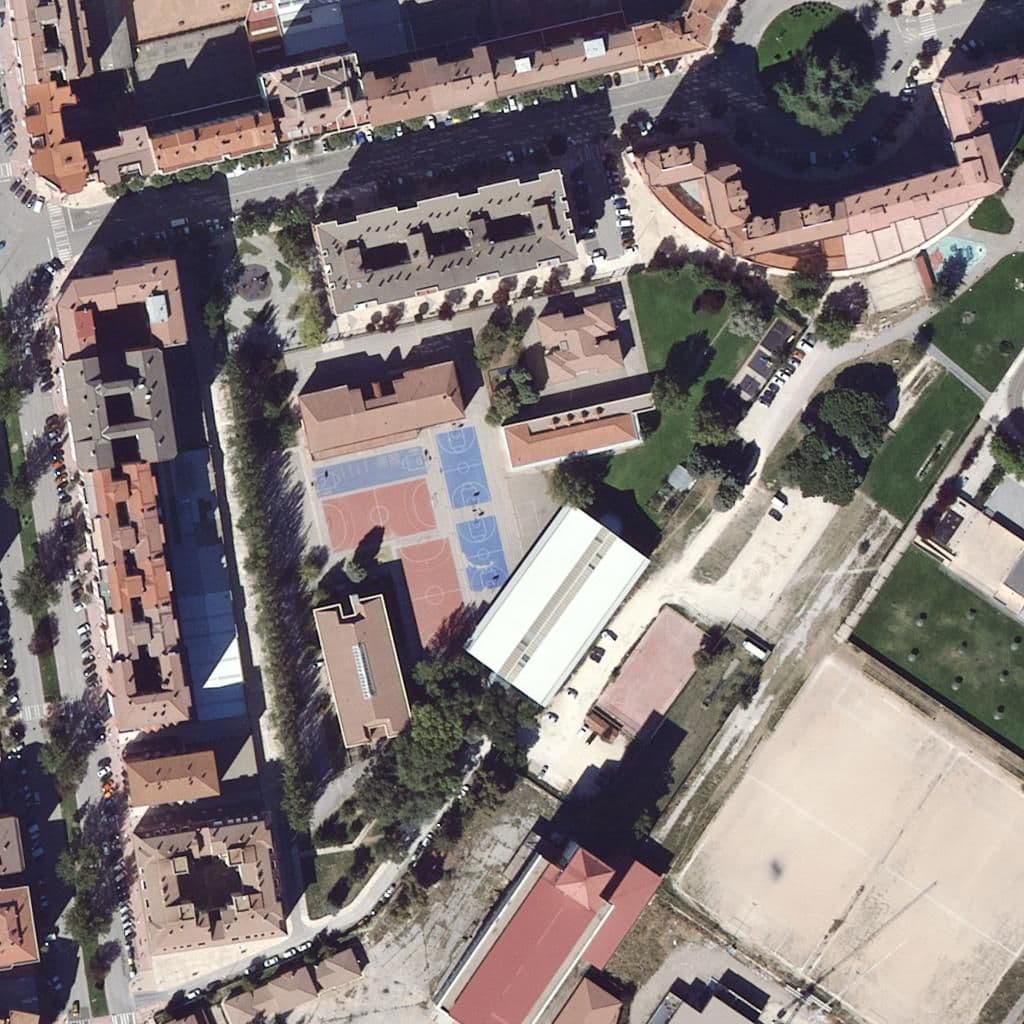 Aerial view of the grounds of Ciempiés