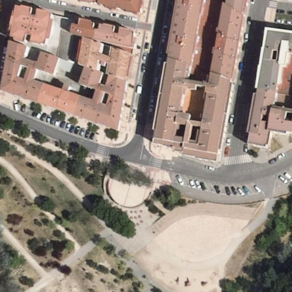 Aerial view of the grounds of Ciempiés