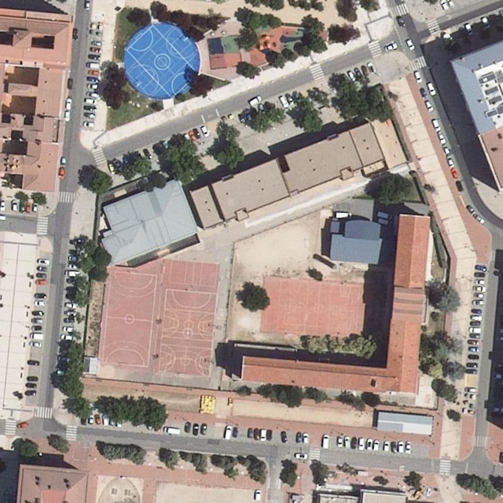 Aerial view of the grounds of Duendes