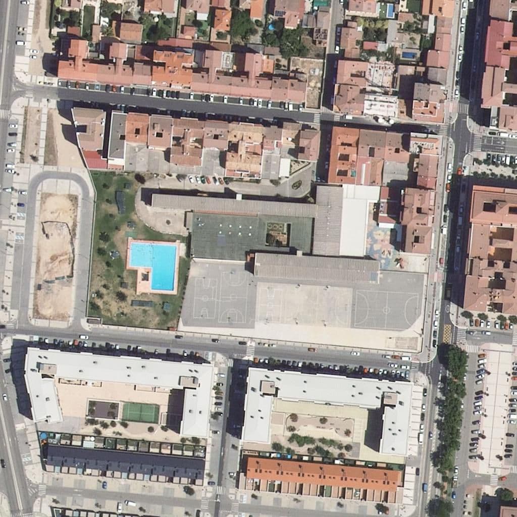 Aerial view of the grounds of Dumbo