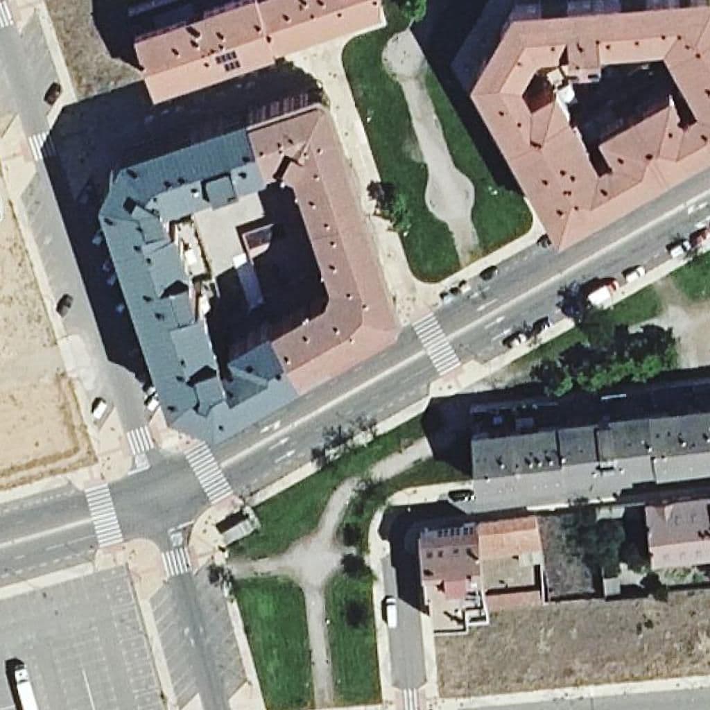 Aerial view of the grounds of El Álamo