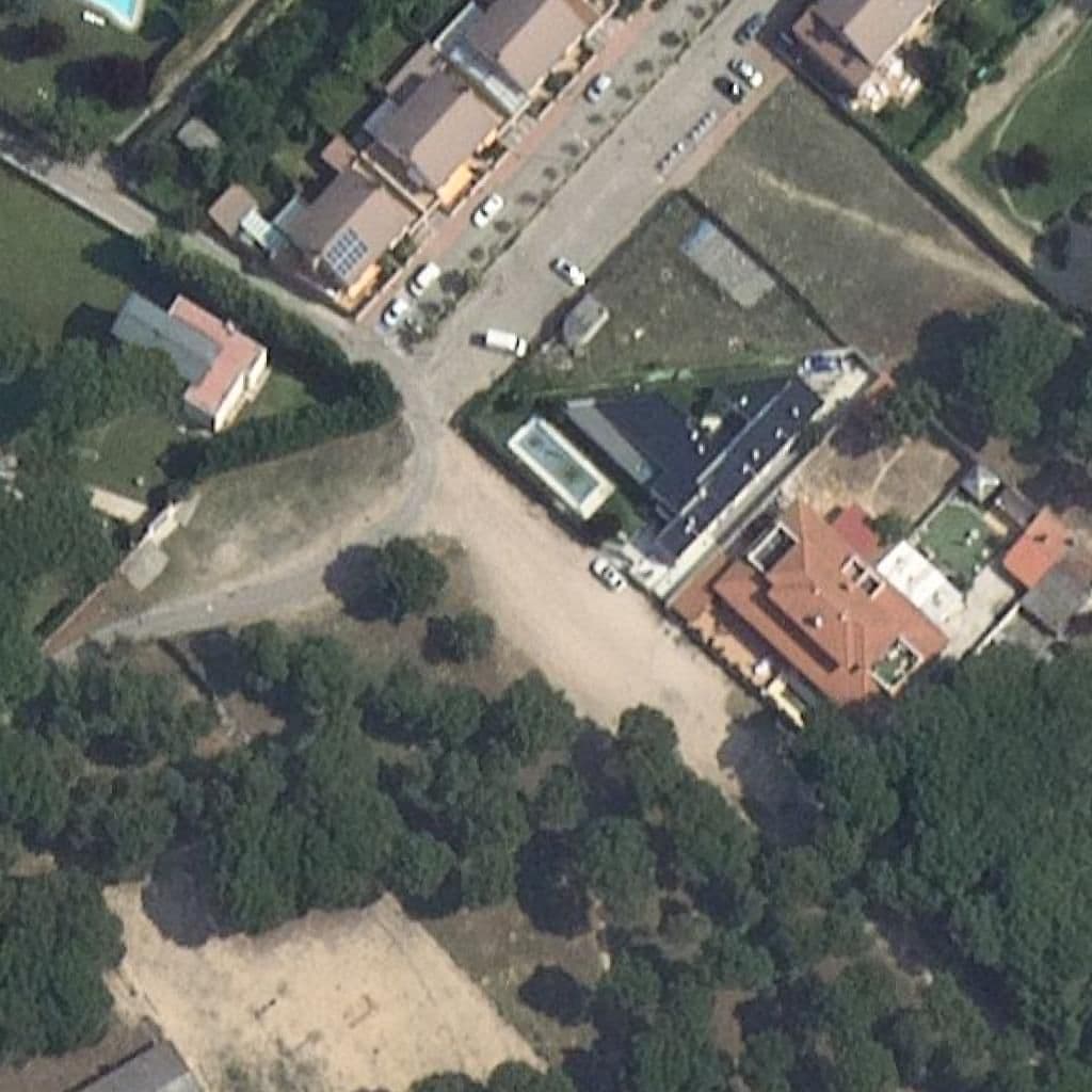 Aerial view of the grounds of La Nube