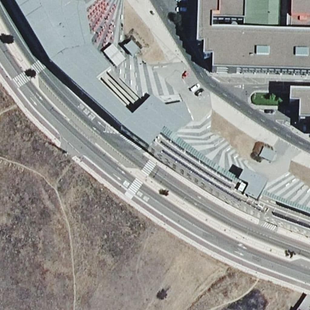 Aerial view of the grounds of Manos Amigas