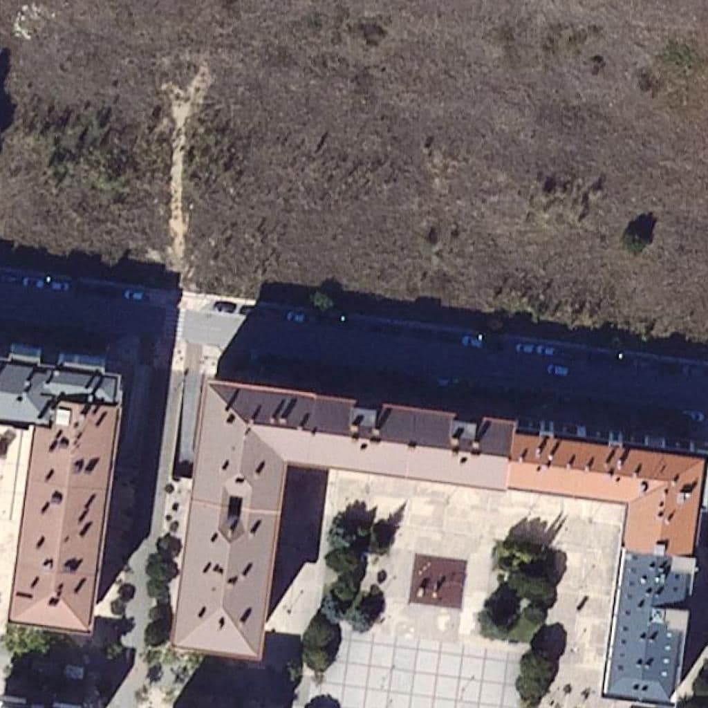 Aerial view of the grounds of Puzzle