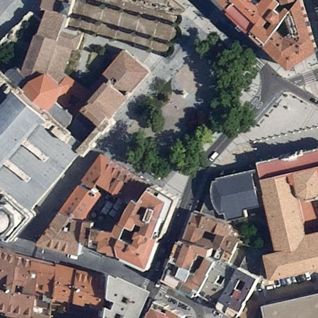 Aerial view of the grounds of Santa Catalina
