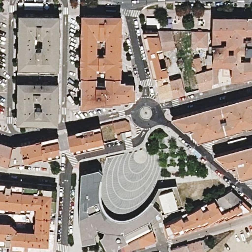 Aerial view of the grounds of Tebeo