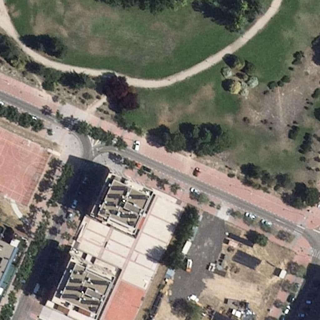 Aerial view of the grounds of Campanilla