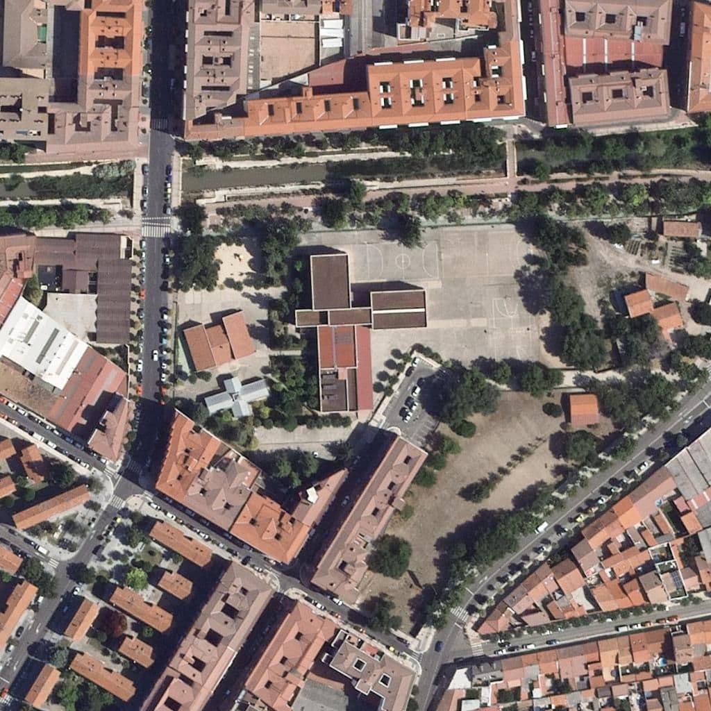 Aerial view of the grounds of La Cigüeña