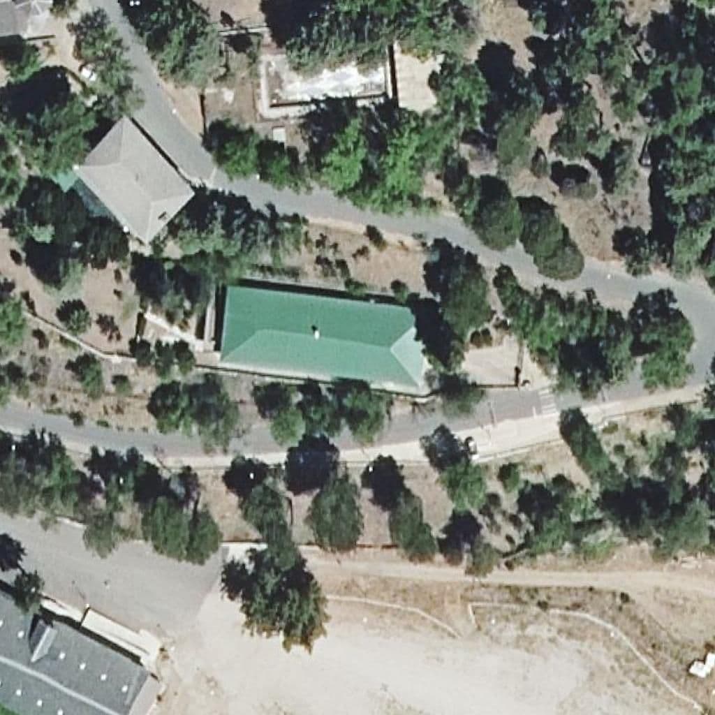 Aerial view of the grounds of San Francisco De Asis