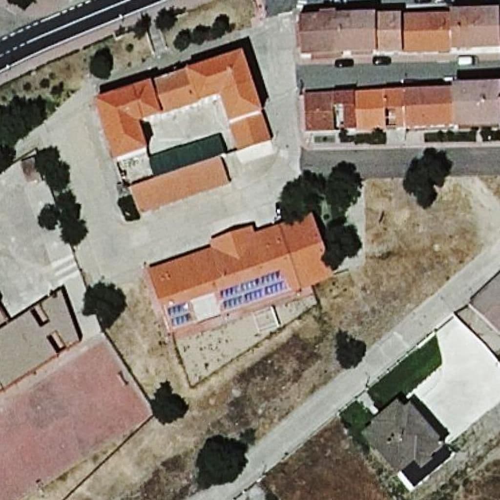 Aerial view of the grounds of Villa Alba De Tormes