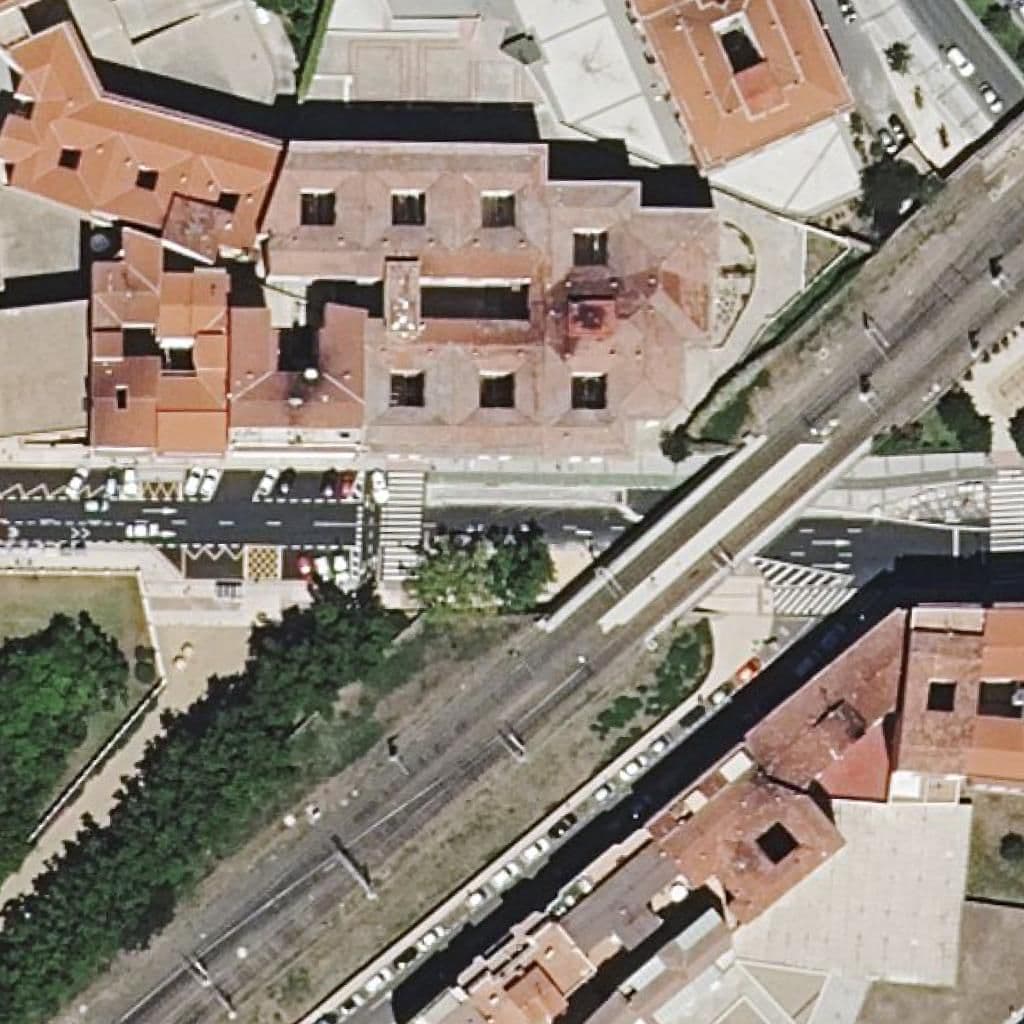 Aerial view of the grounds of Virgen De La Vega
