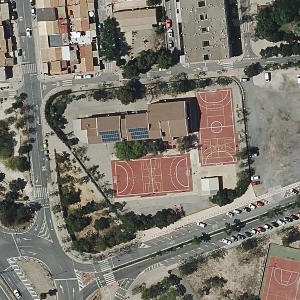 Aerial view of the grounds of Ceip Eusebio Sempere