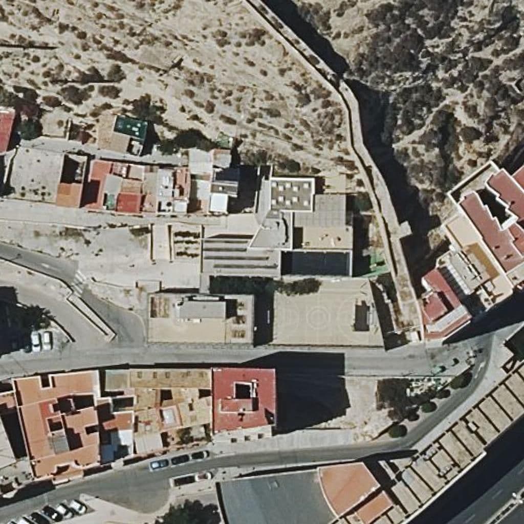 Aerial view of the grounds of Ceip San Roque