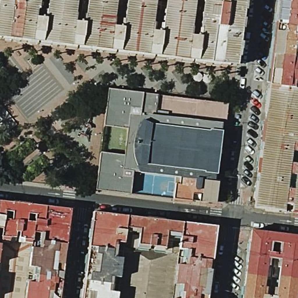 Aerial view of the grounds of Centre Privat Virgen Del Rosario