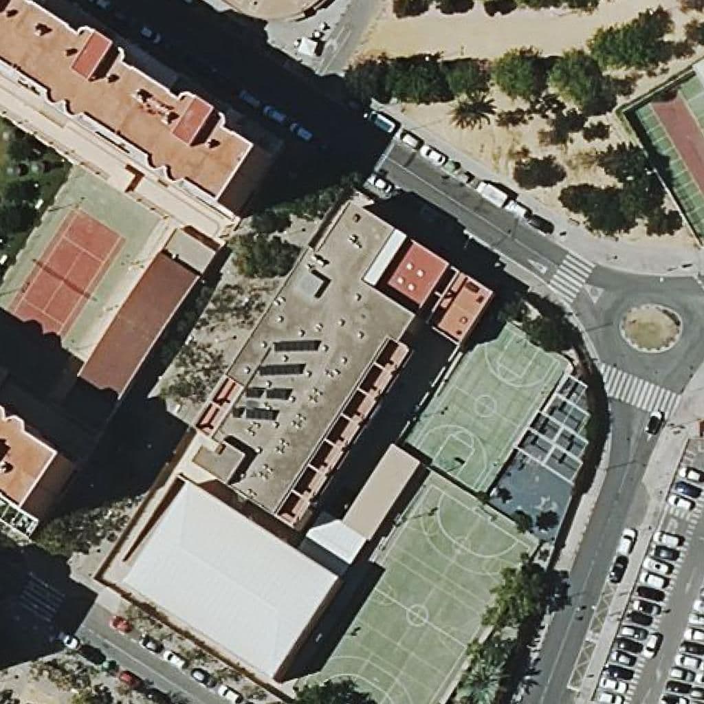 Aerial view of the grounds of Centre Privat La Purísima Y San Francisco
