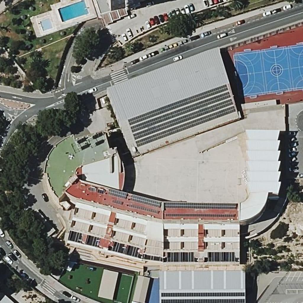 Aerial view of the grounds of Centre Privat San Agustín
