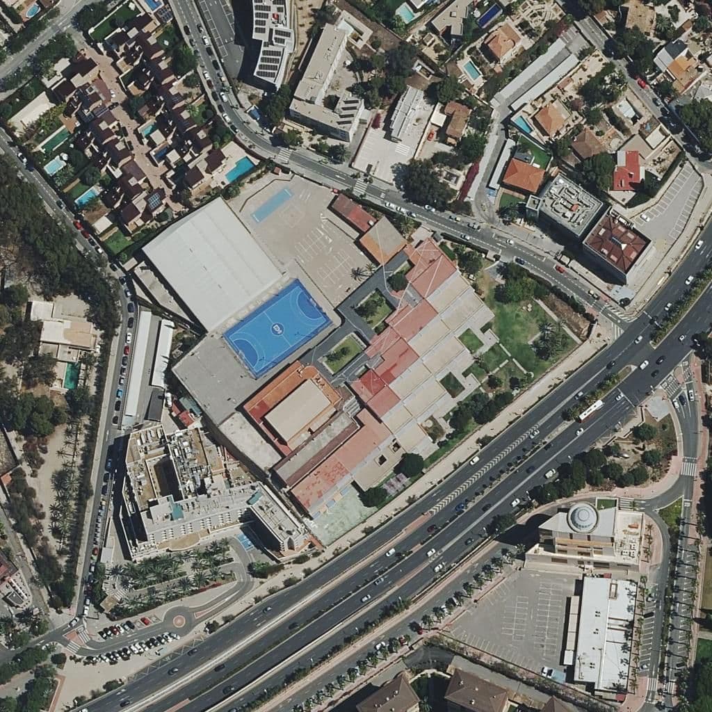 Aerial view of the grounds of Centre Privat Santa Teresa-Vistahermosa