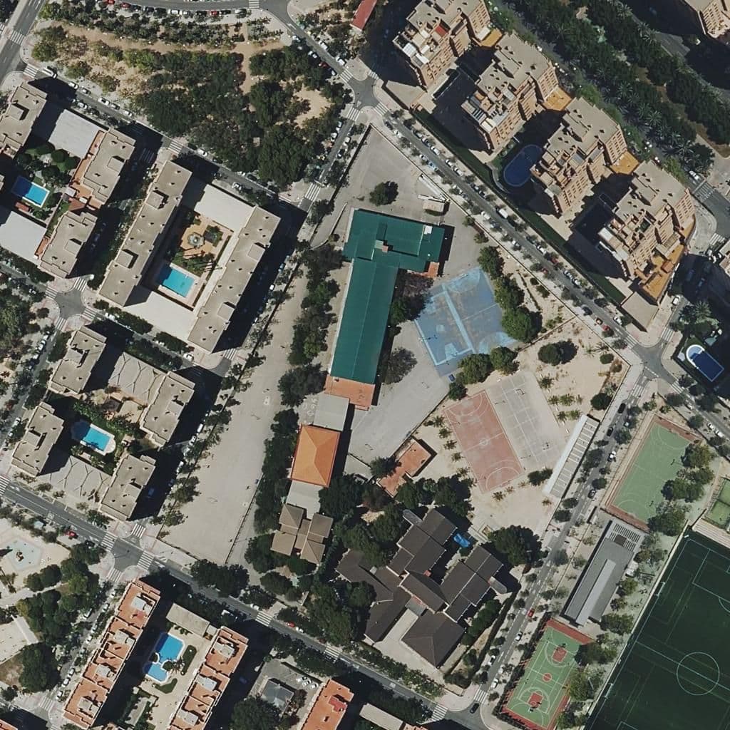 Aerial view of the grounds of Ceip Azorín