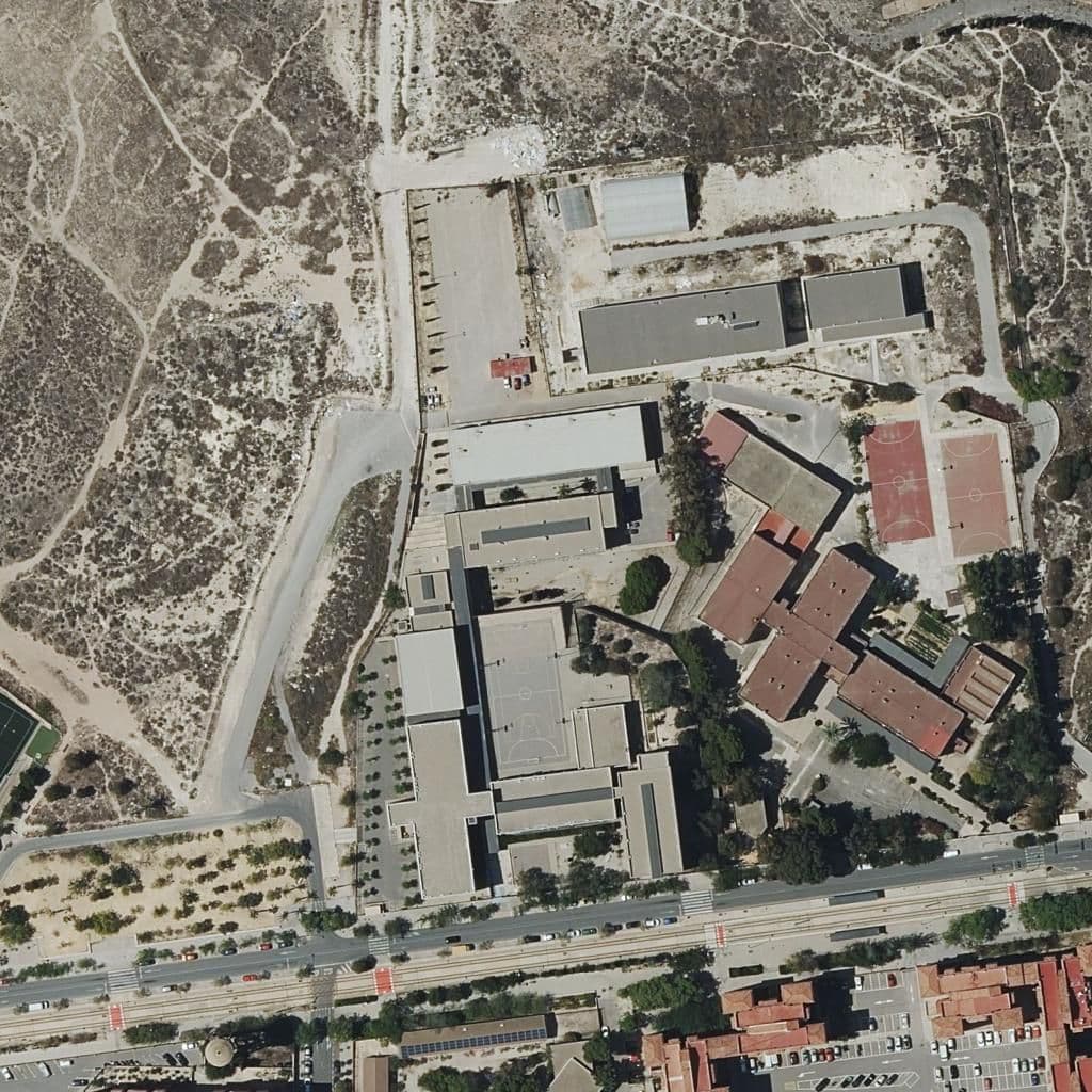Aerial view of the grounds of Cipfp Leonardo Da Vinci