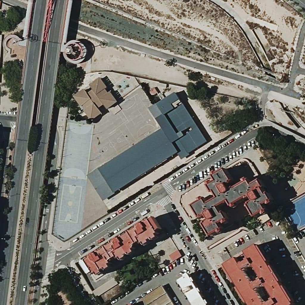 Aerial view of the grounds of Ceip Gabriel Miró
