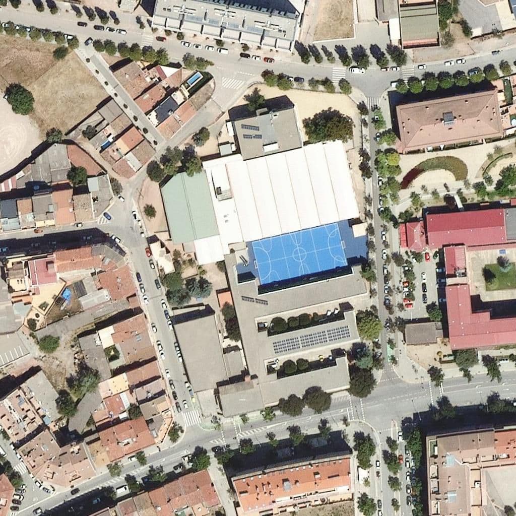 Aerial view of the grounds of Institut Lacetània