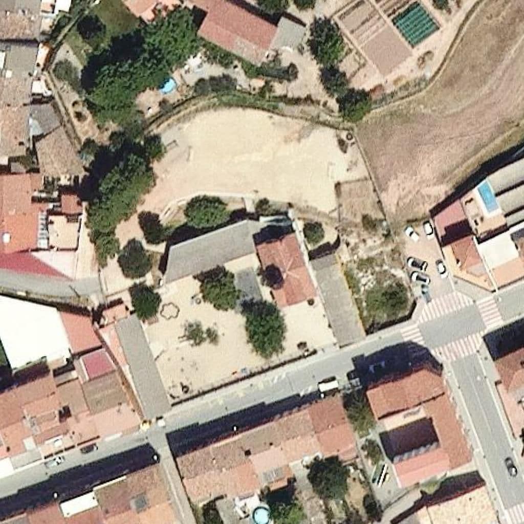 Aerial view of the grounds of L'espill