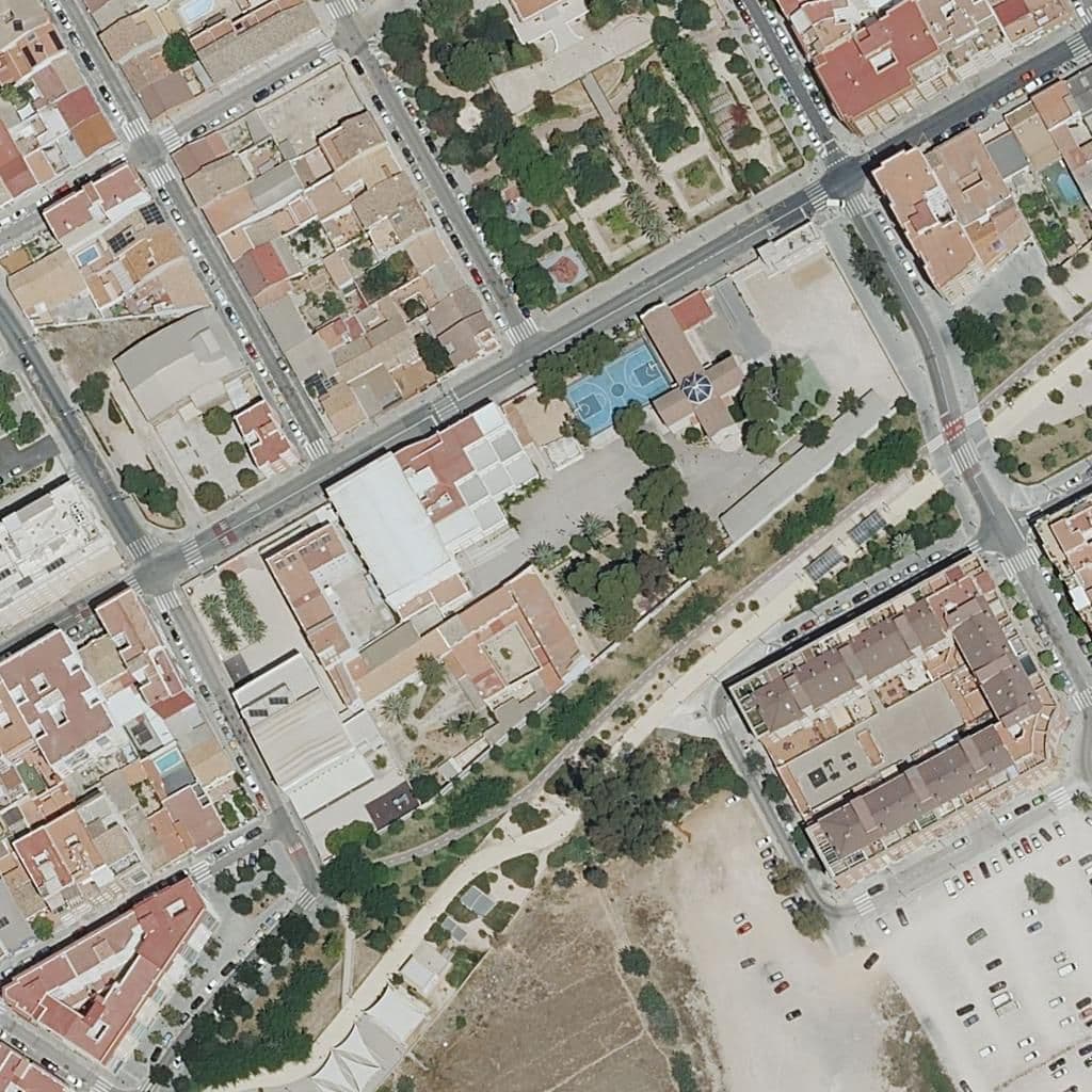 Aerial view of the grounds of Centre Privat El Ave María