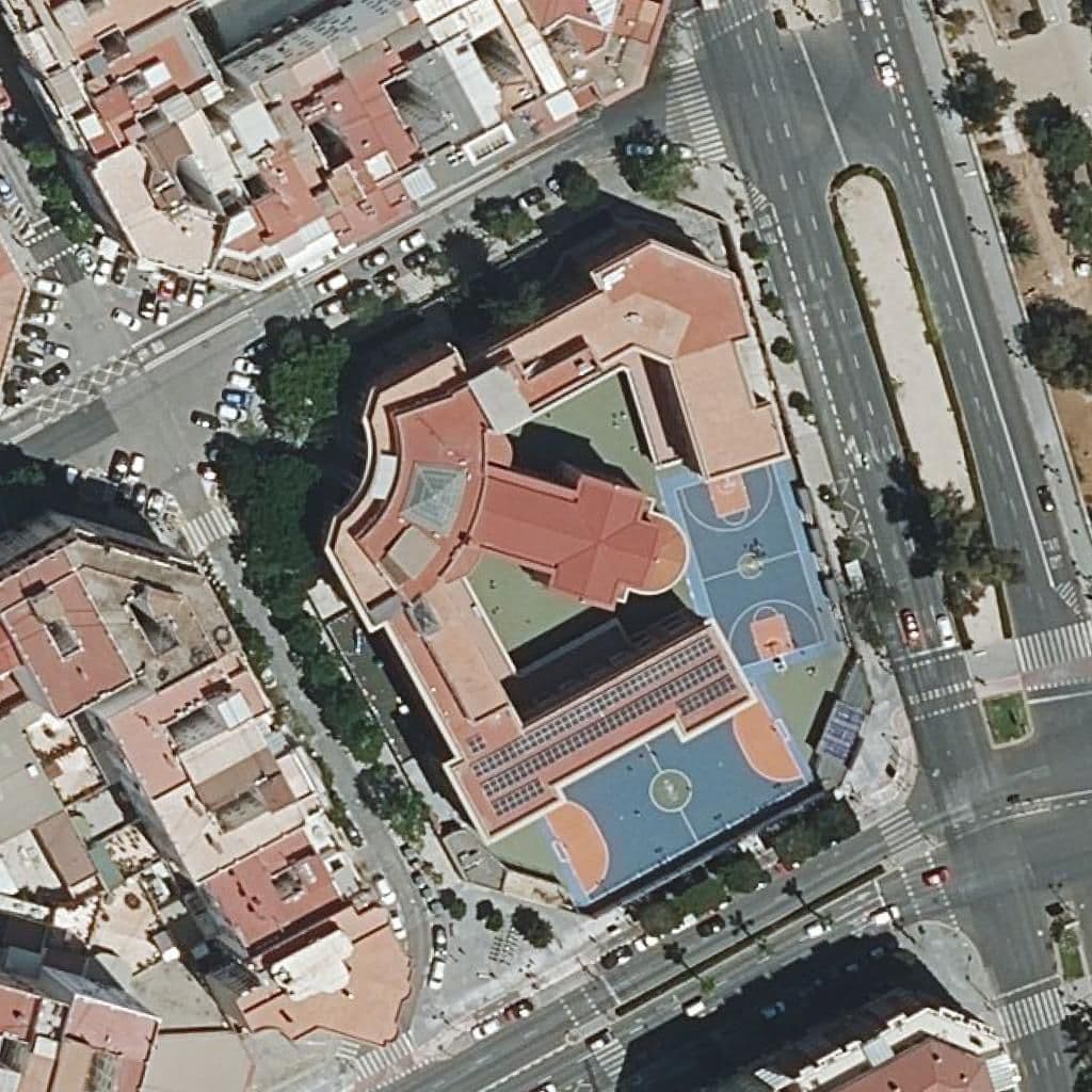 Aerial view of the grounds of Centre Privat Nuestra Señora De Loreto