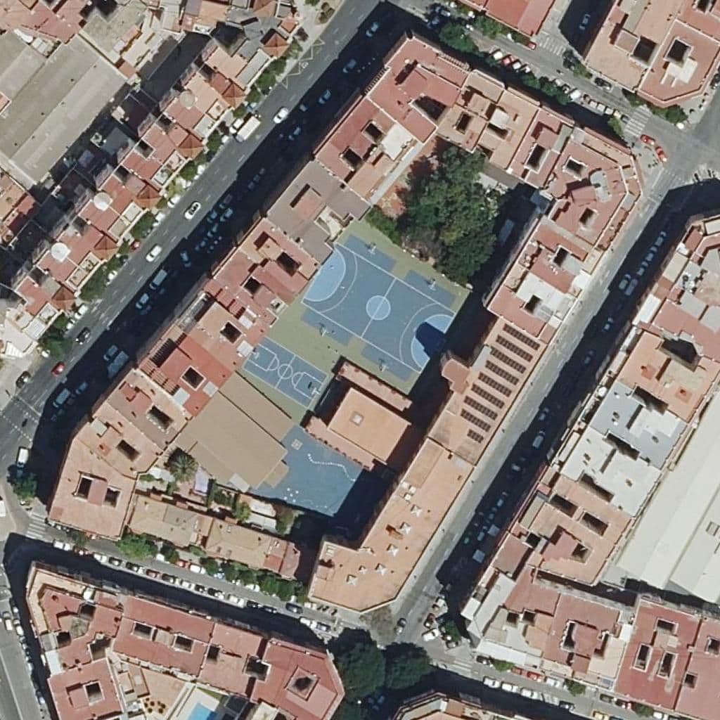 Aerial view of the grounds of Centre Privat Esclavas De María