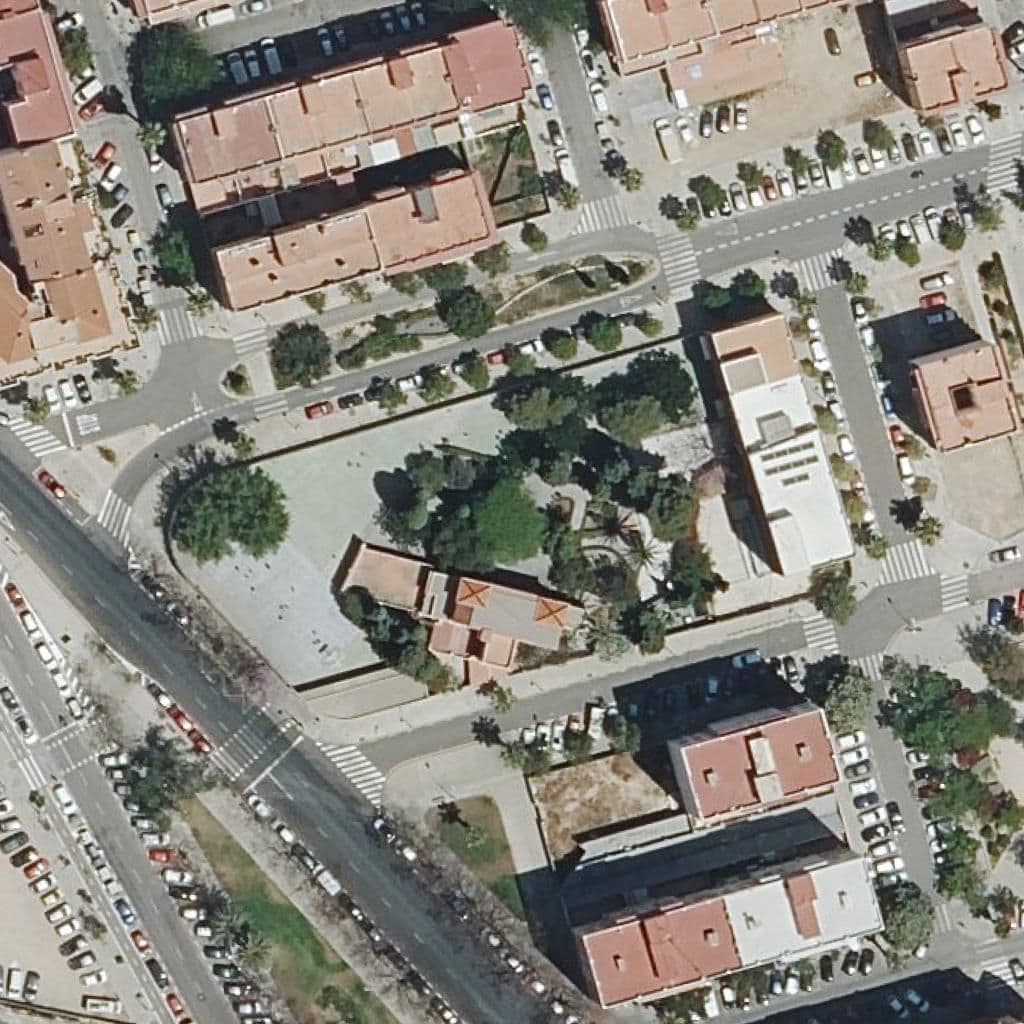 Aerial view of the grounds of Centre Privat Mantellate
