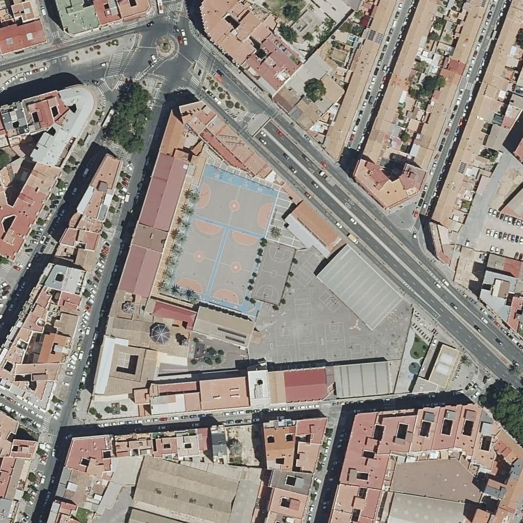 Aerial view of the grounds of Centre Privat Salesianos San Antonio Abad