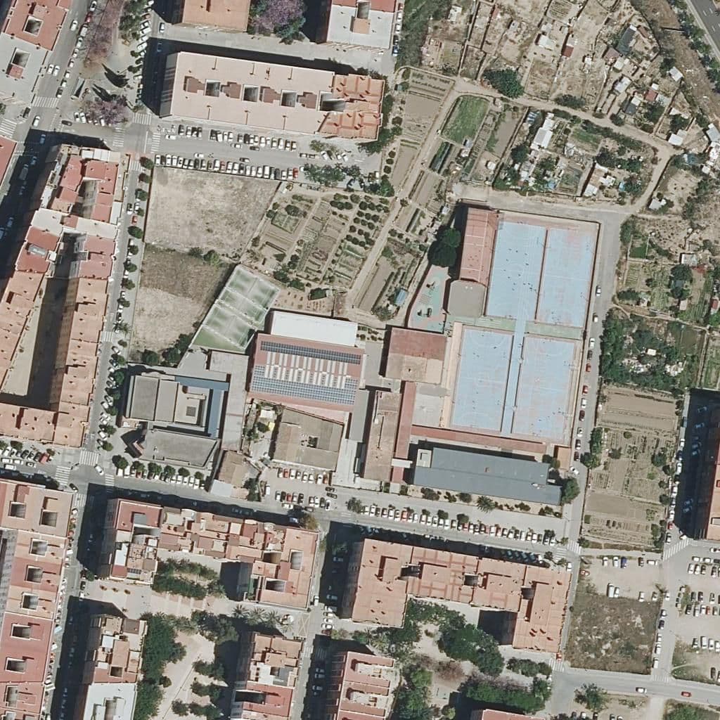 Aerial view of the grounds of Centre Privat Sagrada Familia-Pjo