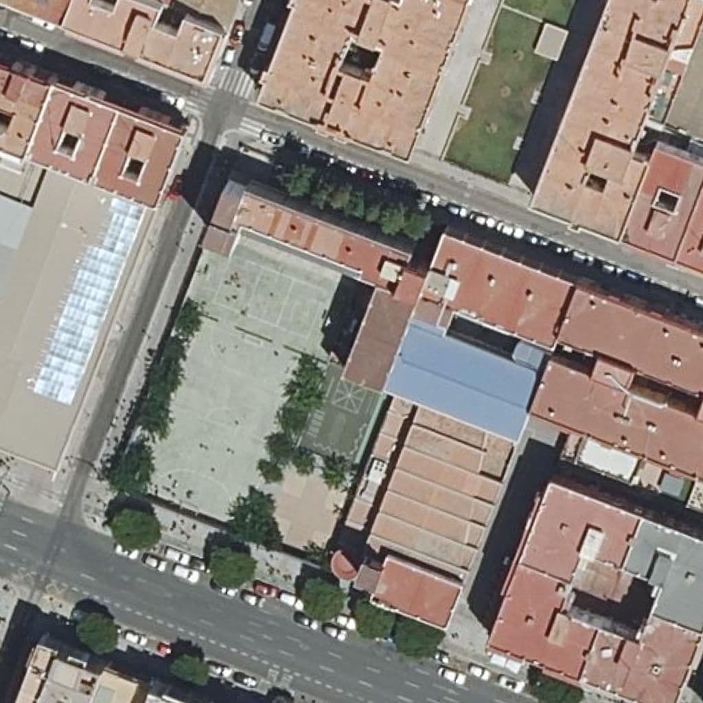 Aerial view of the grounds of Centre Privat La Anunciación