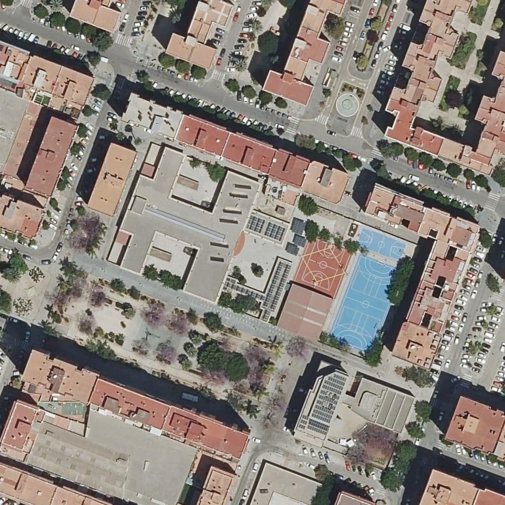 Aerial view of the grounds of Ceip Profesor Santiago Grisolia