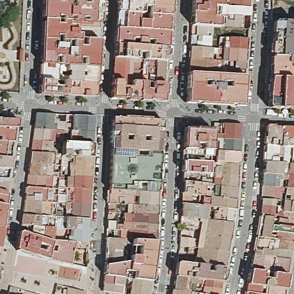 Aerial view of the grounds of Centre Privat Santiago Apóstol Cabanyal