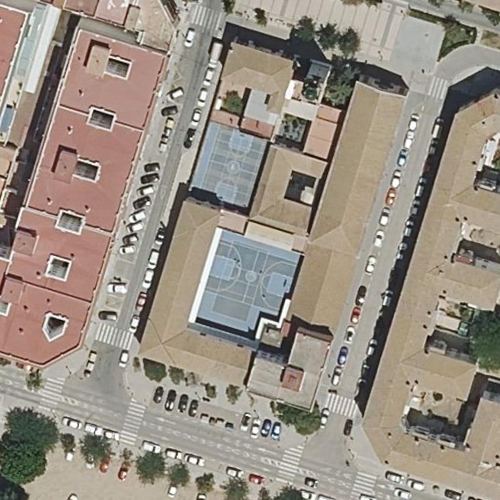 Aerial view of the grounds of Centre Privat San Marcelino