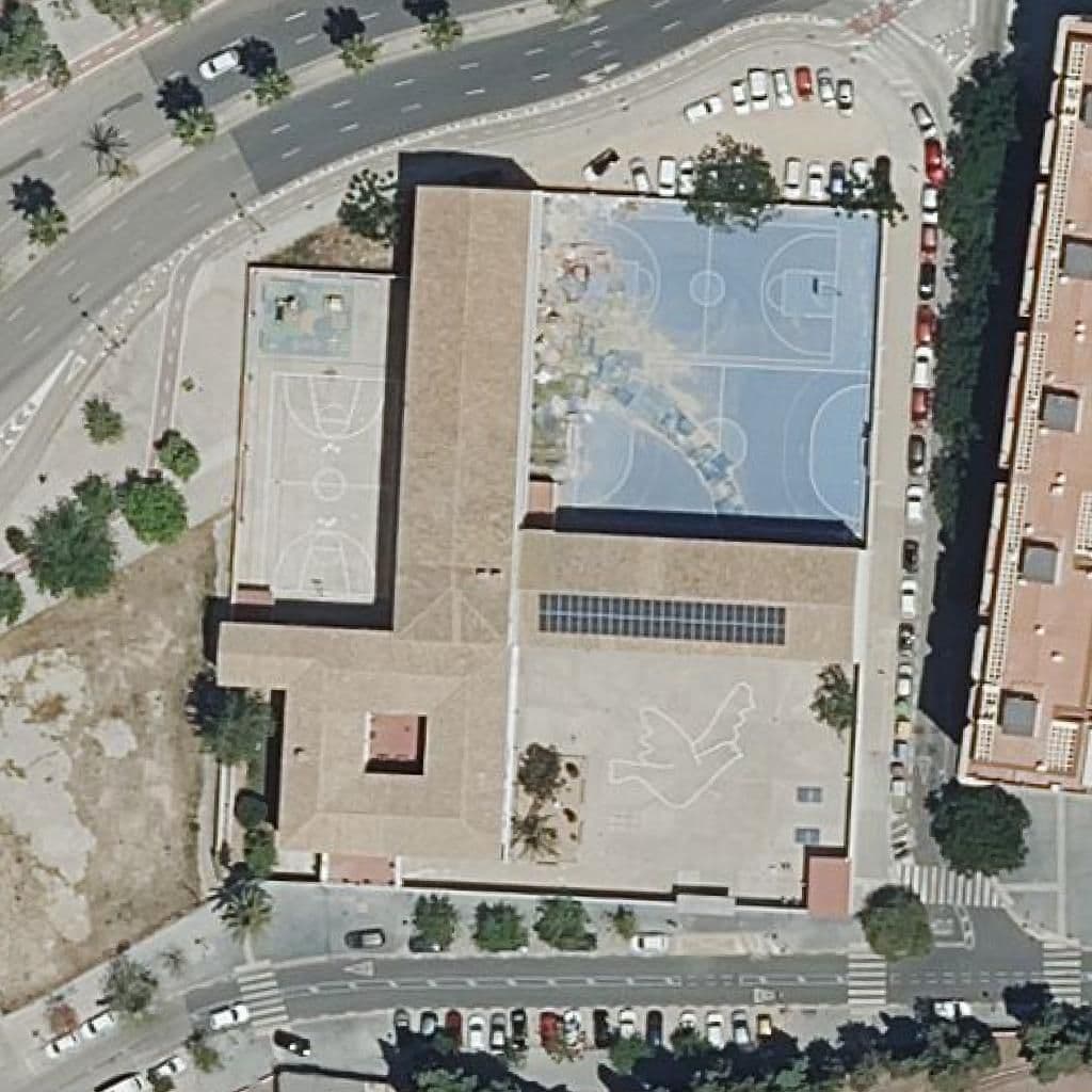 Aerial view of the grounds of Centre Privat Sagrada Familia-Hhdc