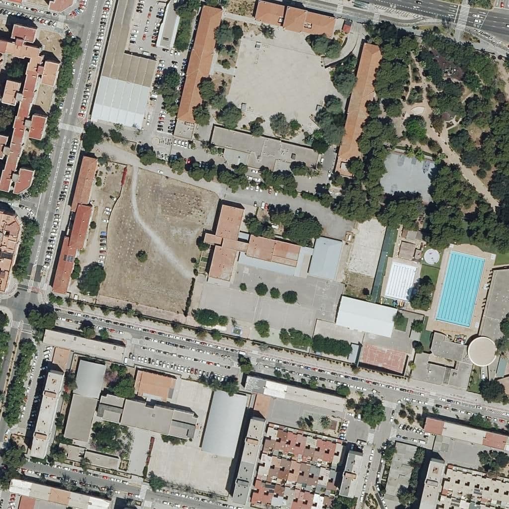 Aerial view of the grounds of Ceip Sector Aéreo