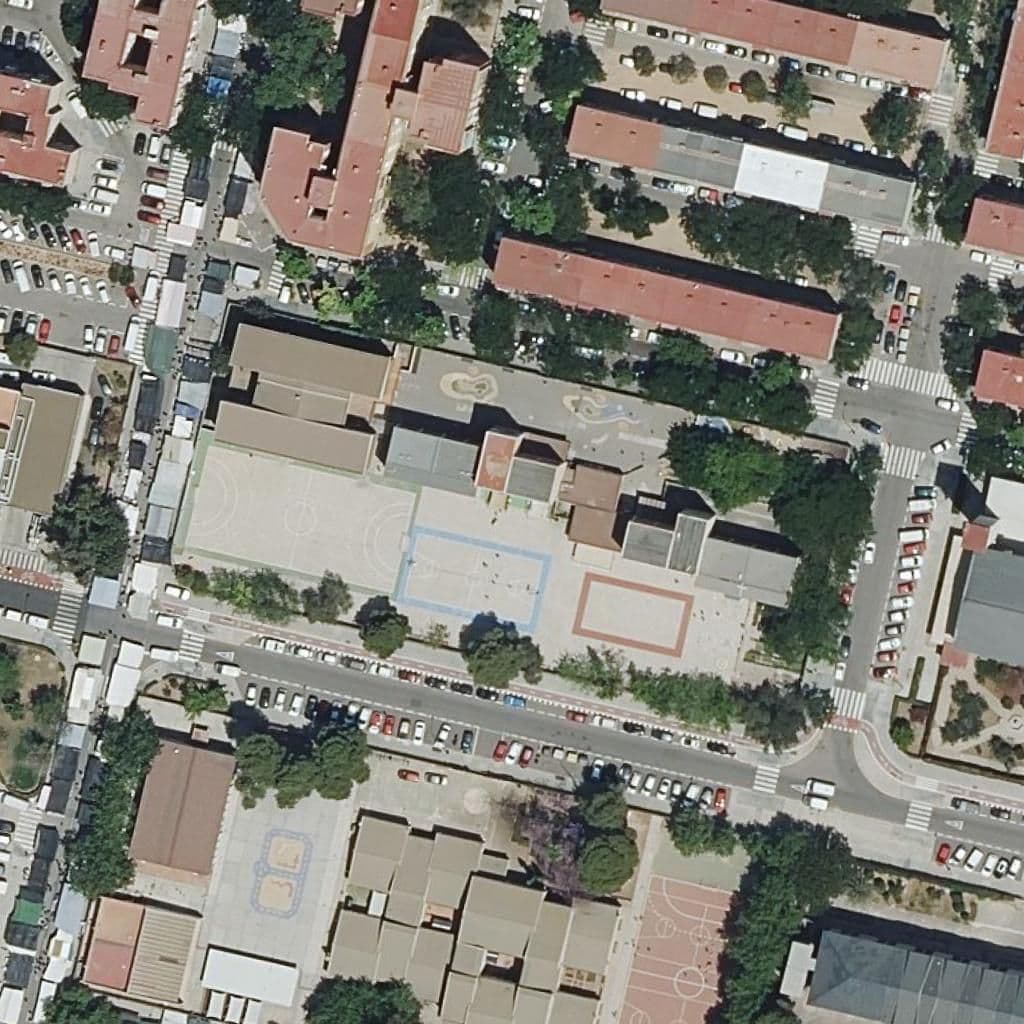 Aerial view of the grounds of Ceip Gaspar Gil Polo