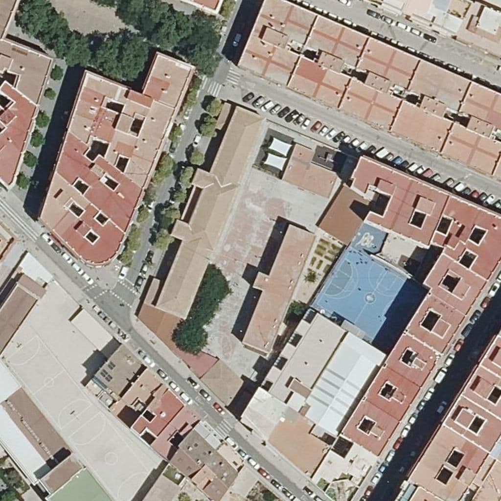 Aerial view of the grounds of Ceip Salvador Tuset