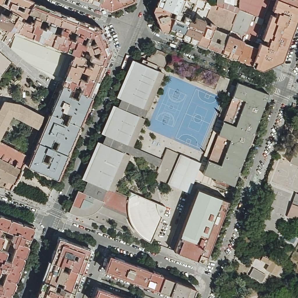 Aerial view of the grounds of Ies Benlliure