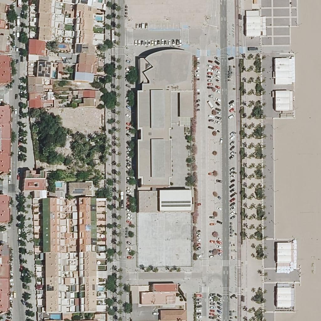 Aerial view of the grounds of Ies Isabel De Villena