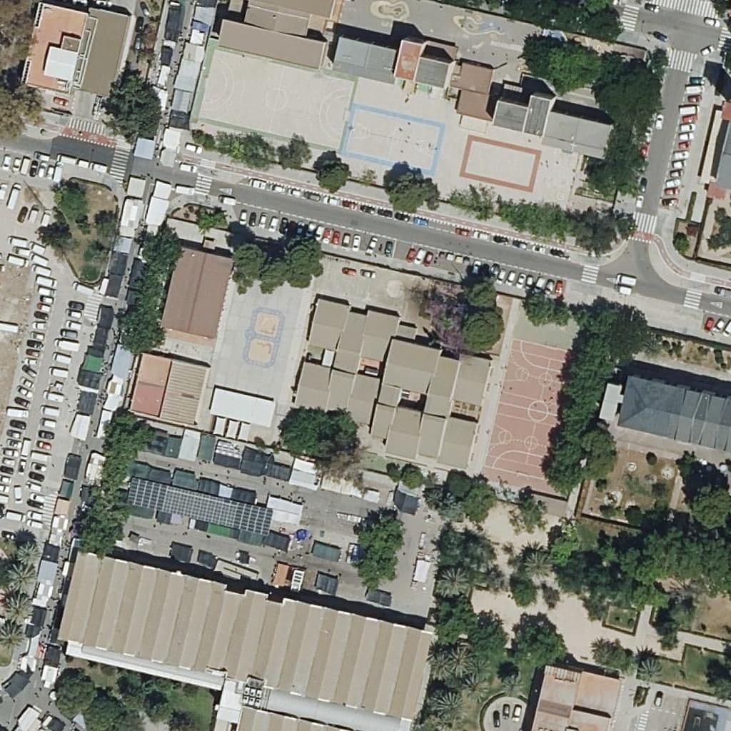 Aerial view of the grounds of Ceip Raquel Paya