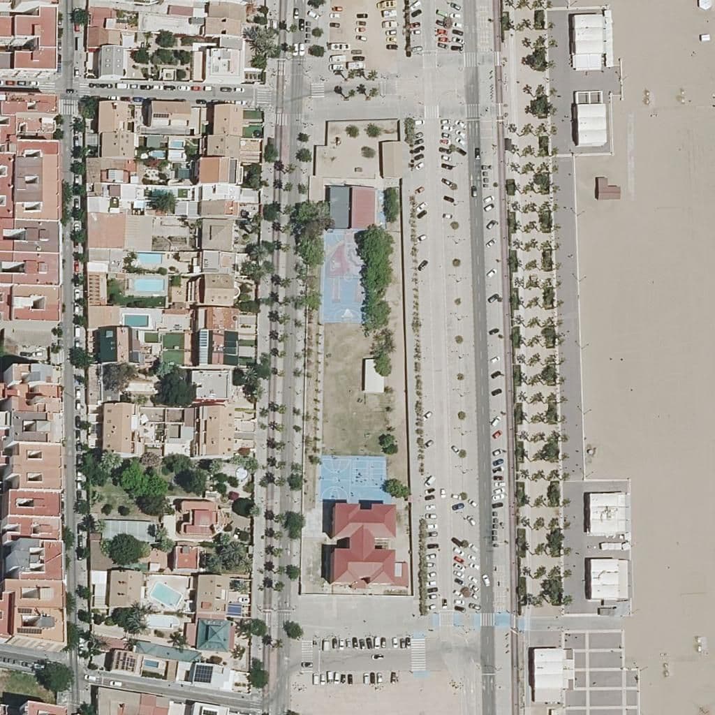 Aerial view of the grounds of Ceip Vicente Blasco Ibáñez