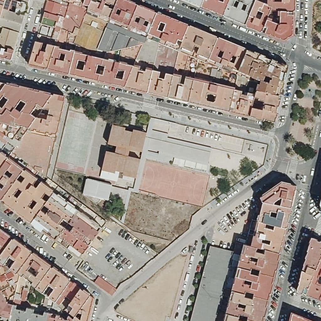 Aerial view of the grounds of Ceip Doctor Barcia Goyanes