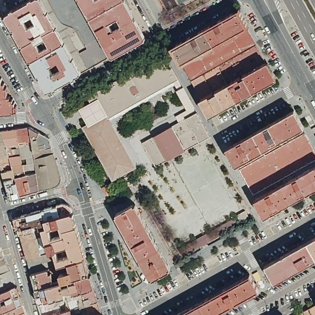 Aerial view of the grounds of Ceip Campanar