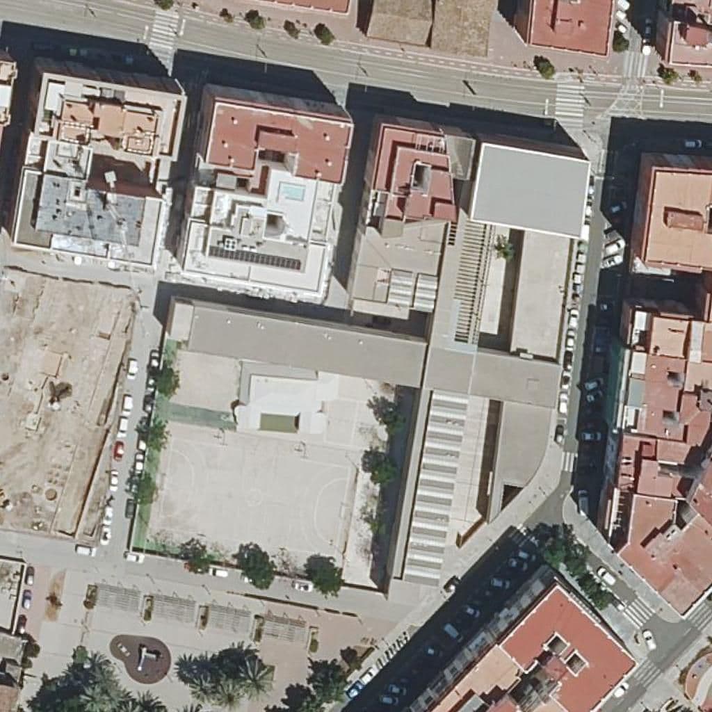 Aerial view of the grounds of Ies El Grao