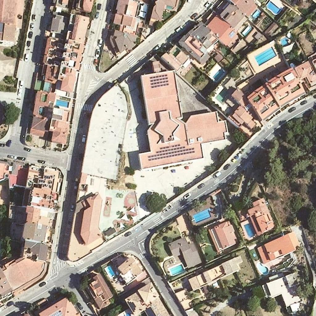 Aerial view of the grounds of Cor De Maria