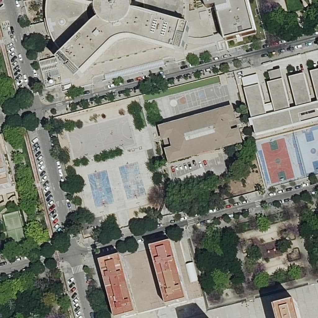 Aerial view of the grounds of Ceip Francisco Giner De Los Ríos