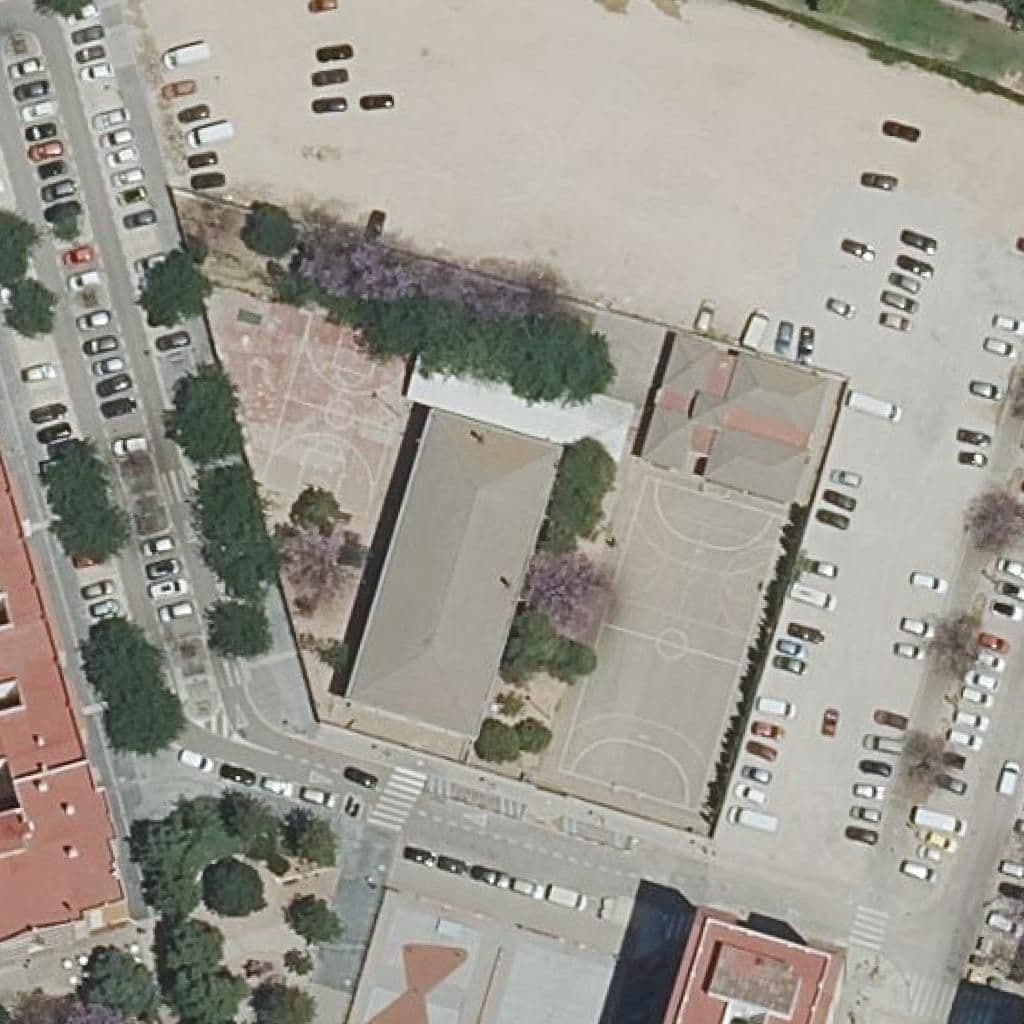 Aerial view of the grounds of Ceip Antonio Machado